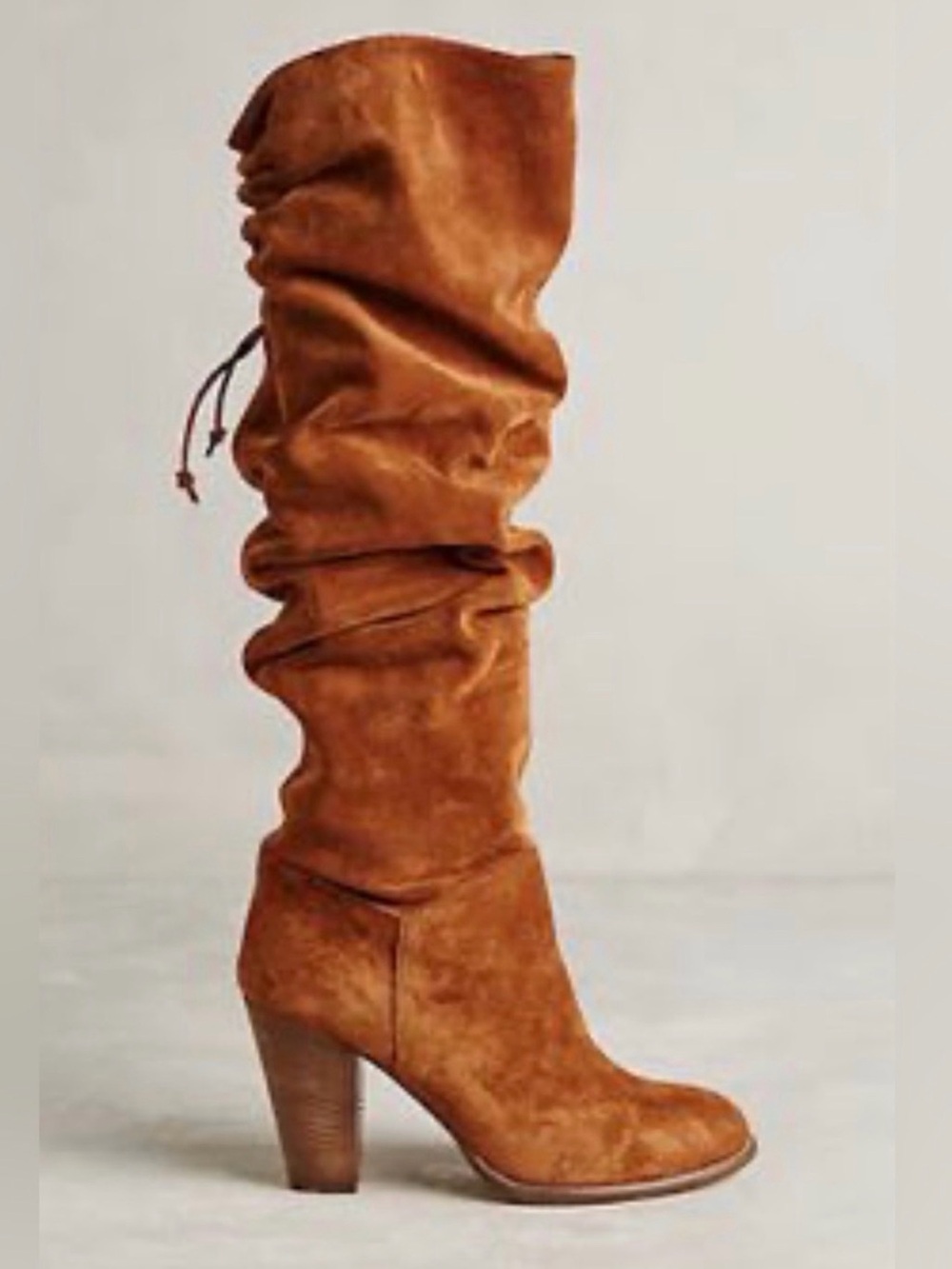 Anthropologie Miss Albright Slouchy Suede Heel Boots Size 8
